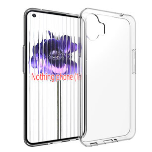 Nothing Phone 1 Hoesje, MobyDefend Transparante TPU Gelcase, Volledig Doorzichtig