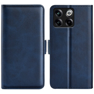 OnePlus 10T Hoesje, MobyDefend Luxe Wallet Book Case (Sluiting Zijkant), Blauw