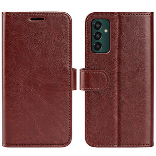 Samsung Galaxy M13 / M23 Hoesje, MobyDefend Wallet Book Case (Sluiting Achterkant), Bruin