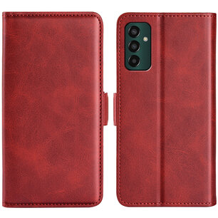 Samsung Galaxy M13 / M23 Hoesje, MobyDefend Luxe Wallet Book Case (Sluiting Zijkant), Rood