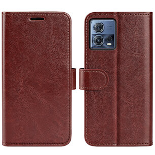 Motorola Edge 30 Fusion Hoesje - MobyDefend Wallet Book Case (Sluiting Achterkant) - Bruin
