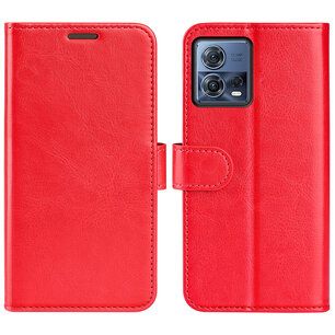 Motorola Edge 30 Fusion Hoesje - MobyDefend Wallet Book Case (Sluiting Achterkant) - Rood