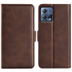 Motorola Edge 30 Fusion Hoesje - MobyDefend Luxe Wallet Book Case (Sluiting Zijkant) - Bruin