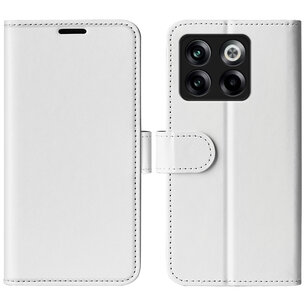OnePlus 10T Hoesje, MobyDefend Wallet Book Case (Sluiting Achterkant), Wit