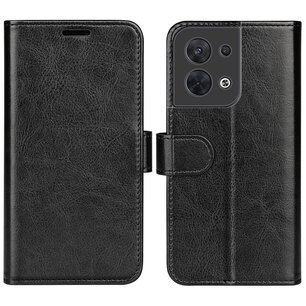 Oppo Reno 8 Hoesje, MobyDefend Wallet Book Case (Sluiting Achterkant), Zwart