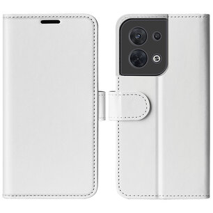Oppo Reno 8 Hoesje, MobyDefend Wallet Book Case (Sluiting Achterkant), Wit