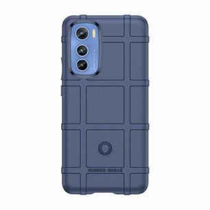 Motorola Edge 30 Hoesje, Rugged Shield TPU Gelcase, Blauw