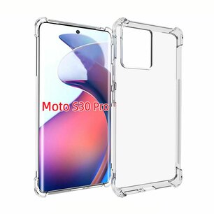 Motorola Edge 30 Fusion Hoesje - MobyDefend Transparante Shockproof TPU Backcover - Verstevigde Hoeken - Volledig Doorzichtig