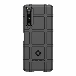 Sony Xperia 5 IV Hoesje, Rugged Shield TPU Gelcase, Zwart