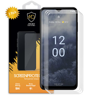 3-Pack Nokia G60 Screenprotectors, MobyDefend Case-Friendly Gehard Glas Screensavers