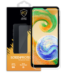 Samsung Galaxy A04s Screenprotector, MobyDefend Case-Friendly Gehard Glas Screensaver