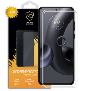 2-Pack Motorola Edge 30 Neo Screenprotectors - MobyDefend Case-Friendly Screensaver - Gehard Glas