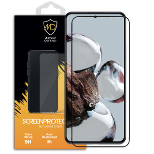 Xiaomi 12T / 12T Pro Screenprotector, MobyDefend Gehard Glas Screensaver, Zwarte Randen