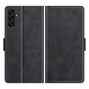 Samsung Galaxy A04s Hoesje - MobyDefend Luxe Wallet Book Case (Sluiting Zijkant) - Zwart