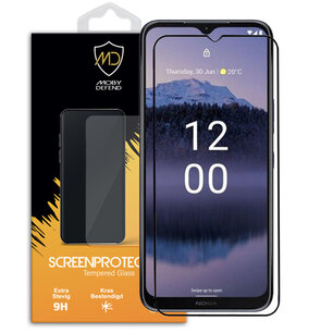 Nokia G11 Plus Screenprotector, MobyDefend Gehard Glas Screensaver, Zwarte Randen