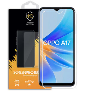 Oppo A17 Screenprotector, MobyDefend Case-Friendly Gehard Glas Screensaver