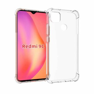 Xiaomi Redmi 10A Hoesje, MobyDefend Transparante Shockproof TPU Gelcase, Verstevigde Hoeken, Volledig Doorzichtig