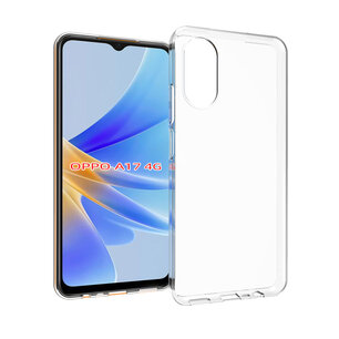 Oppo A17 Hoesje, MobyDefend Transparante TPU Gelcase, Volledig Doorzichtig