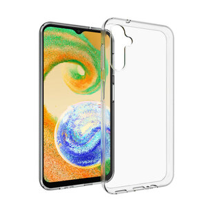 Samsung Galaxy A04s Hoesje, MobyDefend Transparante TPU Gelcase, Volledig Doorzichtig