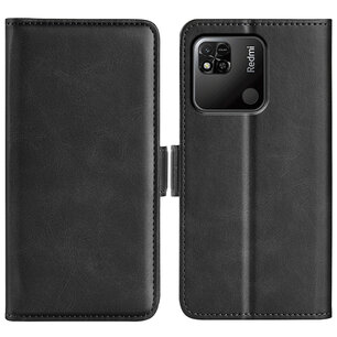 Xiaomi Redmi 10A Hoesje, MobyDefend Luxe Wallet Book Case (Sluiting Zijkant), Zwart