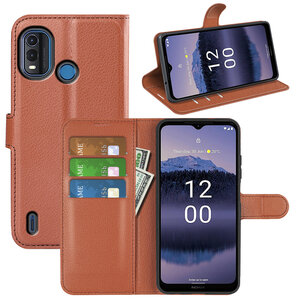Nokia G11 Plus Hoesje, MobyDefend Kunstleren Wallet Book Case (Sluiting Voorkant), Bruin