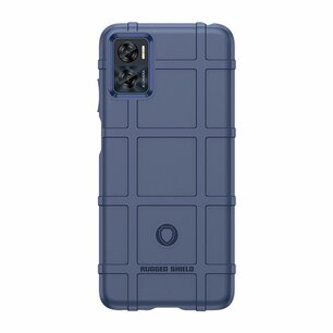 Motorola Moto E22 / E22i Hoesje, Rugged Shield TPU Gelcase, Blauw