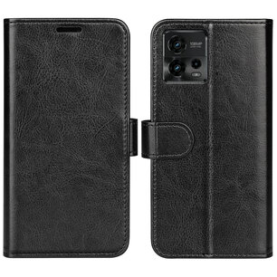 Motorola Moto G72 Hoesje, MobyDefend Wallet Book Case (Sluiting Achterkant), Zwart