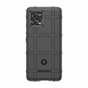 Motorola Moto G72 Hoesje, Rugged Shield TPU Gelcase, Zwart