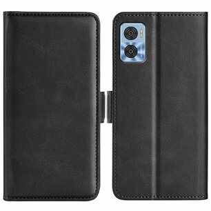 Motorola Moto E22 / E22i Hoesje, MobyDefend Luxe Wallet Book Case (Sluiting Zijkant), Zwart