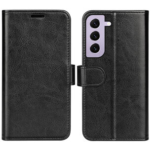 Samsung Galaxy S23 Hoesje, MobyDefend Wallet Book Case (Sluiting Achterkant), Zwart