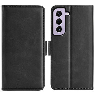 Samsung Galaxy S23 Hoesje, MobyDefend Luxe Wallet Book Case (Sluiting Zijkant), Zwart