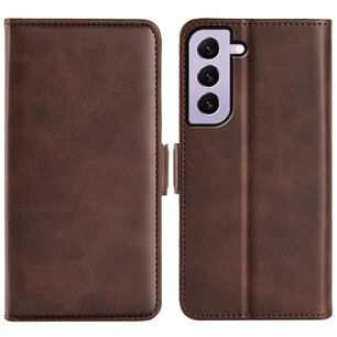 Samsung Galaxy S23 Hoesje, MobyDefend Luxe Wallet Book Case (Sluiting Zijkant), Bruin