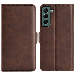 Samsung Galaxy S23 Plus (S23+) Hoesje, MobyDefend Luxe Wallet Book Case (Sluiting Zijkant), Bruin