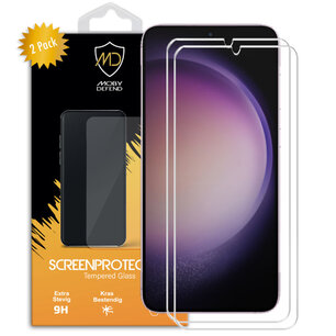 2-Pack Samsung Galaxy S23 Screenprotectors, MobyDefend Case-Friendly Gehard Glas Screensavers