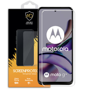 Motorola Moto G13 / G23 / G53 Screenprotector, MobyDefend Case-Friendly Gehard Glas Screensaver