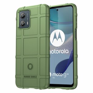 Motorola Moto G13 / G23 / G53 Hoesje, Rugged Shield TPU Gelcase, Groen
