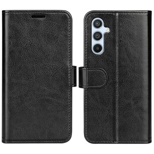 Samsung Galaxy A54 Hoesje, MobyDefend Wallet Book Case (Sluiting Achterkant), Zwart