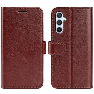 Samsung Galaxy A54 Hoesje, MobyDefend Wallet Book Case (Sluiting Achterkant), Bruin