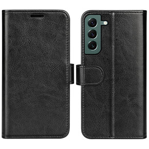 Samsung Galaxy S23 Plus (S23+) Hoesje, MobyDefend Wallet Book Case (Sluiting Achterkant), Zwart