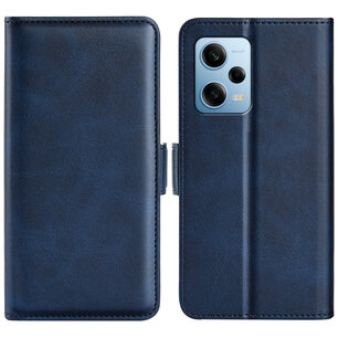 Xiaomi Redmi Note 12 Pro 5G Hoesje, MobyDefend Luxe Wallet Book Case (Sluiting Zijkant), Blauw