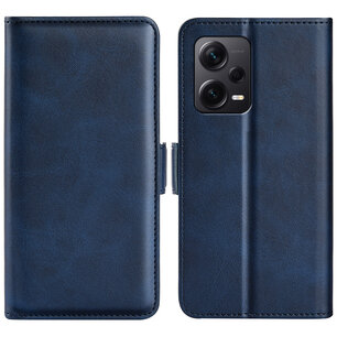 Xiaomi Redmi Note 12 Pro Plus 5G Hoesje, MobyDefend Luxe Wallet Book Case (Sluiting Zijkant), Blauw