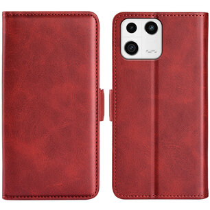 Xiaomi 13 Hoesje, MobyDefend Luxe Wallet Book Case (Sluiting Zijkant), Rood