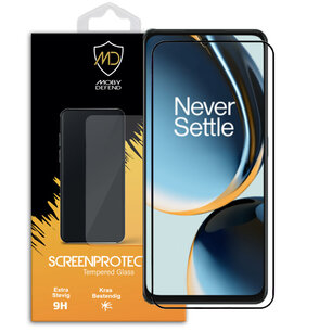 OnePlus Nord CE 3 Lite Screenprotector - MobyDefend Screensaver Met Zwarte Randen - Gehard Glas