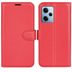 Xiaomi Redmi Note 12 Pro 5G Hoesje, MobyDefend Kunstleren Wallet Book Case (Sluiting Voorkant), Rood