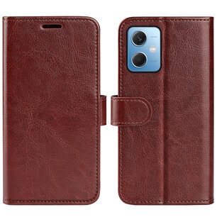 Xiaomi Redmi Note 12 5G Hoesje, MobyDefend Wallet Book Case (Sluiting Achterkant), Bruin