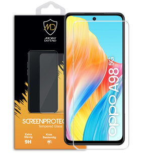 Oppo A98 Screenprotector, MobyDefend Case-Friendly Gehard Glas Screensaver