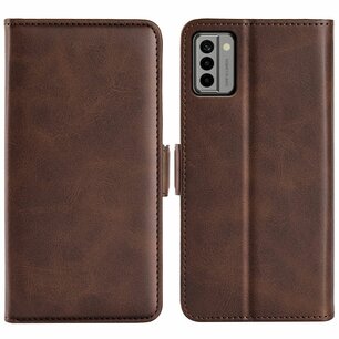 Nokia G22 Hoesje, MobyDefend Luxe Wallet Book Case (Sluiting Zijkant), Bruin