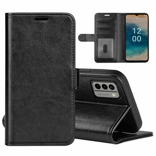Nokia G22 Hoesje, MobyDefend Wallet Book Case (Sluiting Achterkant), Zwart