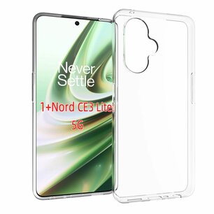 OnePlus Nord CE 3 Lite Hoesje, MobyDefend Transparante TPU Gelcase, Volledig Doorzichtig