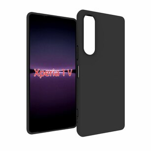 Sony Xperia 1 V Hoesje, MobyDefend  TPU Gelcase, Mat Zwart